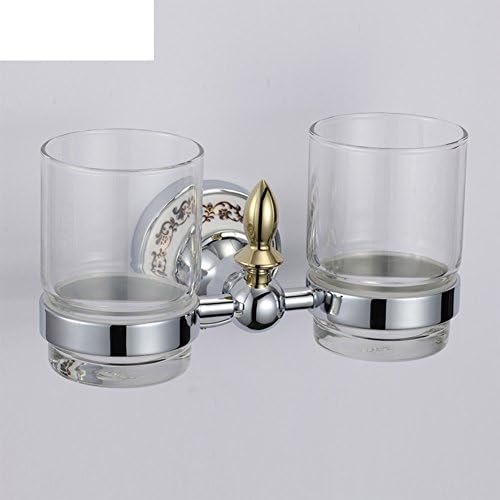 Gold-plated bathroom double Cup holders/gargle cup shelf /gargle cup shelf-C