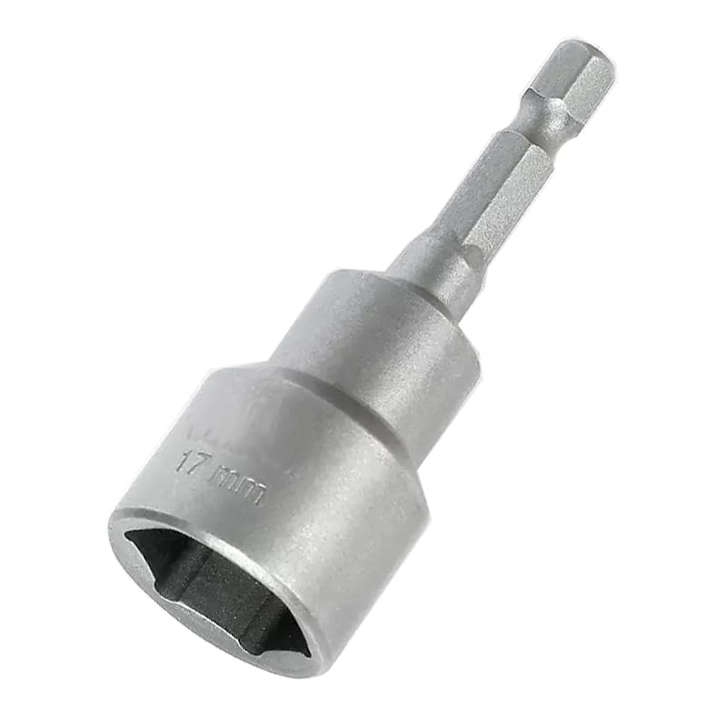 Nut Driver Socket 1PCS 17mm 1/4" Hex Shank Bit Socket Magnetic Nut Setter for Drills, Nut Driver, and Impact Socket Adapter