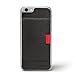 Distil Union Wally Stick-On Premium Leather Cell Phone Slim Wallet, Credit Card Holder for iPhone 6/6s (Ninja Black)