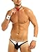 MSemis Sexy Men's Butler Lingerie Tuxedo Bow Tie Bikini Briefs Gentleman Costume Outfits Black Medium (Waistline 28