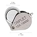 10X Magnifier,Saim Silver Jewelers Eye Loupe Magnifying Glass Powerful Doublet, Chrome Plated, 18 mm Round Body Jewelry Loupe for Gems, Jewelry, Coins, Stamps, etc