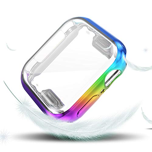 JZK Apple Watch Series 5 40mm Screen Protector,iWatch Protective Case Soft Plated TPU All-Around Ultra-Thin Bumper Cover for Apple Watch Series 4 Series 5 40mm Nike+, Edition Accessories
