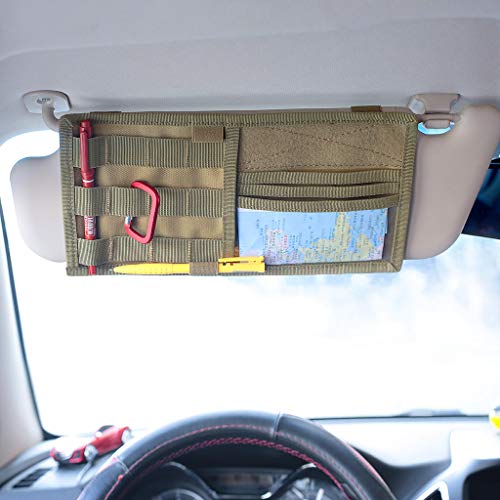 Tactical Molle CD/DVD Portable Carry Wallet Holder Pouch Sunshade Storage Bag (Brown)