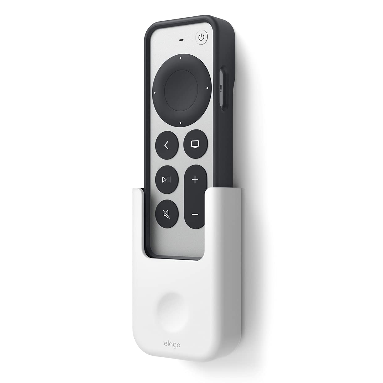 elago Remote Holder Mount Compatible with Apple TV 4K Siri Remote 3rd (2022) & 2nd Gen - Strong Sticker or Screw Mounting Options, Wall Mount, Durable Material, Never Lose Your Remote Again (White)