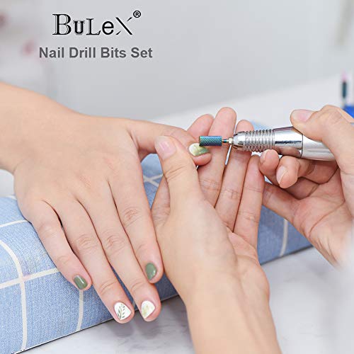 Bulex 7pcs Nail Drill Bits for Acrylic Nails, Professional Tungsten Carbide 3/32 Little Nail Drill Bit Set for Gel Nails Cuticles - Thumbnail 5