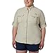Columbia Women's PFG Bahama II Long Sleeve Shirt, Breathable, UV Protection, Fossil, Small
