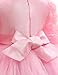 NNJXD Girl Long Sleeves Lace 3D Flower Tutu Holiday Princess Dresses Size (70) 0-6 Months Pink