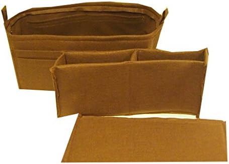 Felt purse insert 11" wide 5" deep 5" tall, 9 pockets, Monogrammed Handbag Organizer, Bottom shaper, tabs