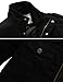 WenVen Men's Outdoor Military Utility Filed Cotton Jackets(Black,S)
