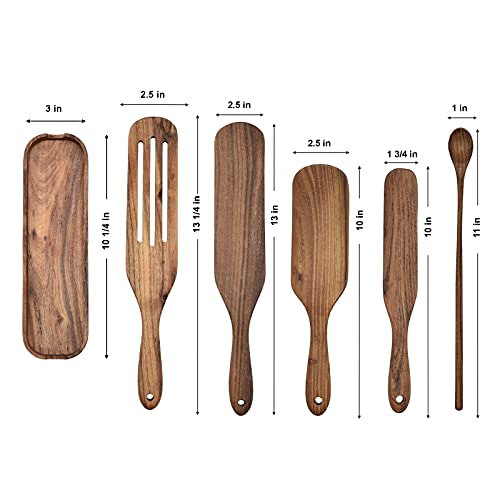 Holz Spatula Teak - 29cm Rührlöffel Für Küche & Backen