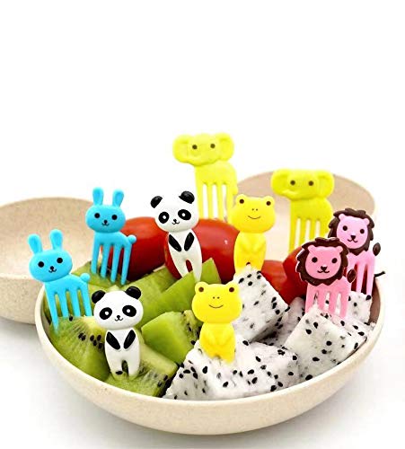 Mini Tiere Obst gabeln Zahnstocher für Kinder -Cocktails Vorspeisen Früchte Desserts Partyzubehör Obstspieß Picks- Bento… – Bild 5