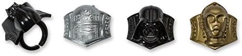CakePicke Cake Cupcake Topper Star Wars Darth Vader, R2D2, C3PO Cupcake Rings - 12 Ct