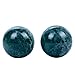 2'' Blackish Green Marble Baoding Chinese Health Stress Exercise Balls Craft Collection (Box-Packed)