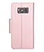 ProCase Galaxy S8 Wallet Case, Flip Kickstand Case with Card Slots Mirror Wristlet, Folding Stand Protective Cover for Galaxy S8 2017 -Pink