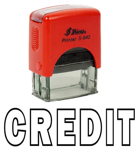 Printtoo Credit Self Inking Rubber Stamp Custom Shiny Office Stationary Stamp