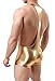TESOON Men Sexy Wrestling briefs Leather Underwear Bodysuit PantTESOON Men Sexy Wrestling briefs Leather Underwear Bodysuit Pant Golden Large,Golden,Medium