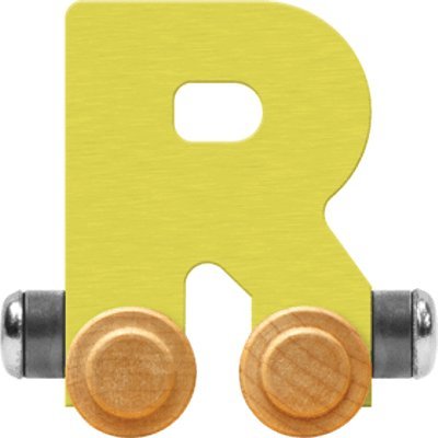 NameTrain Pastel Letter Car R - Made in USA (Yellow)