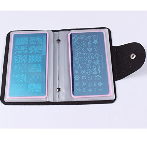 Finger Angel Nail Art Stamp Plate Stamping Plates Cases Stamp Nail Stencil Polish Carimbo De Unha Sellos New Arrival Placas Airbrush-Black Color