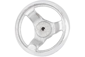 WANGYIHAN 1PC 100mm/ 4" Dia 3 Spoke Round Silver Iron Hand Wheel for Milling Machine Lathe