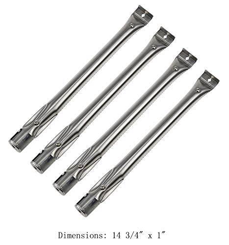 Replace parts 4-Pack Stainless Steel Pipe Burner Replacement for Gas Grill Models Kenmore 146.16197210 and 146.16198210,(14 3/4" x 1")