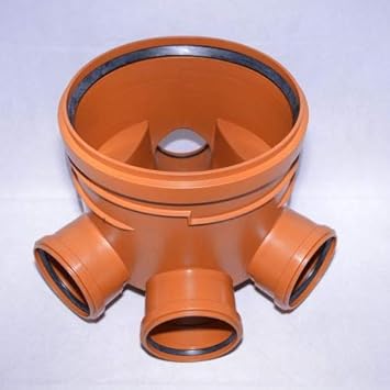 Abwasserschacht KG Schachtboden DN400 3 x Zulauf DN160-1 x Ablauf DN160