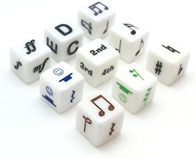 Music Notes Rhythm Dynamics Interval Rests Dice Variety 16mm