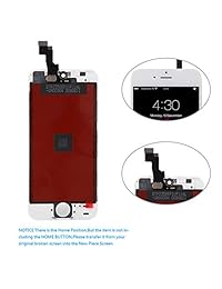 Ulela - Pantalla LCD táctil para iPhone 5S, color blanco