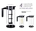 Cold Brew Coffee Maker (1.3L/44OZ Iced Tea&Coffee Maker) 4-IN-1 BPA Free Glass Coffee Brewer System; Dishwasher Safe Coffee Filter Pitcher Carafe with Non-slip Silicone Base / Spout Lid / Mesh Filter