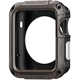 Apple Watch Case, Spigen [Tough Armor][Gunmetal][Built-In Screen Protector] EXTREME Protection Dual Layer Cover for Apple Watch 42mm (2015)