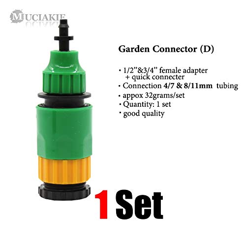 Muciakie 9 Types Of Garden Water Coupling Adaptor Quick Connector