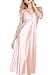 iooho Women's Satin Nightgown Long Slip Sleeveless Sleepwear Night Dress Sexy Night Wear For Women