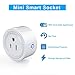 Tocode 2 Packs Smart Plug Smart Outlet Mini Wifi Outlet, Remote Control Your Devices, No Hub Required, ETL Listed