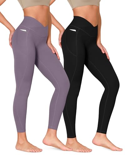 ODODOS ODCLOUD 2 Pack Cross Waist Leggings with