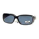 CG Eyewear Womens Rhinestones Sunglasses Rectangular Designer Fashion Black
