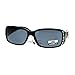 CG Eyewear Womens Rhinestones Sunglasses Rectangular Designer Fashion Black