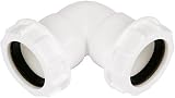 Merriway BH02915 Waste Compression 90 Degree Bend 40mm White view 1