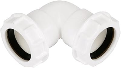 Merriway BH02915 Waste Compression 90 Degree Bend 40mm White