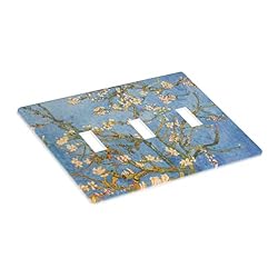 Pznen Triple Toggle Wall Plate, Almond Tree Van