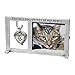 Cathedral Art Paw Prints on My Heart Pet Memorial Picture Frame, 2.25-inch by 2.5-inch Photo, Silver