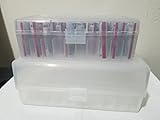 (Ship from USA) AA & AAA Battery Plastic Storage box Container HOLDS 50 BATTERIES ! (CLEAR) 413