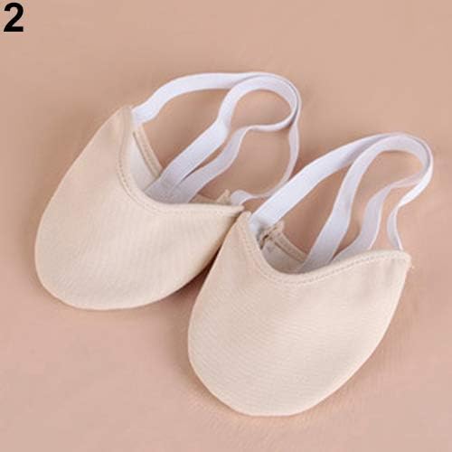 Grey990 1 Pair Women's Rhythmic Gymnastics Half Lyrical Toe Shoes Ballet Pointe Dance Shoes