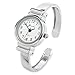 Silver Metal Band Petite Size Women's Bangle Cuff Watch