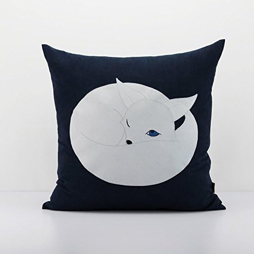 Prince of Foxes Pillowcase Fox Pillow Cushion Cover Fox Accent Pattern Throw Pillow Covers,Handmade Applique Pillows, Accent Pillow18 x 18