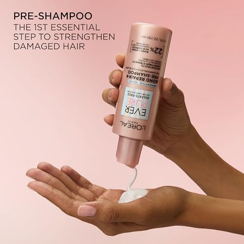 L'Oreal Paris EverPure Sulfate Free Bond Repair Pre Shampoo Treatment, Hair Repair for Colored, Bleached or Damaged Hair, 5.1 Fl Oz