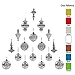 youseexmas Mouth Blown Glass Christmas Ornaments Pack of 17 Medium Size (Mercury Silver)