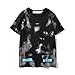 CHAIRUIY Men's Off OW Tide Brand Personality Arrow Snowflake T-Shirt Black