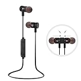 Bluetooth Headphones, Ifecco In-ear Wireless Earbuds Sports Magnetic Earphones with Built-in Mic Noise Cancellation Support Sweat-proof Stereo Headset for iPhone Android and More (Black)