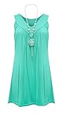 Blush Avenue Womens Plus Size Necklace Ladies Tunic Sleeveless V Neck Tops Plus Size UK 10-20