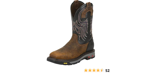 justin vibram steel toe boots