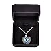 VALYRIA Angel Wing Birthstone Memorial Urn Necklace Stainless Steel Cremation Jewelry,Blue(March)